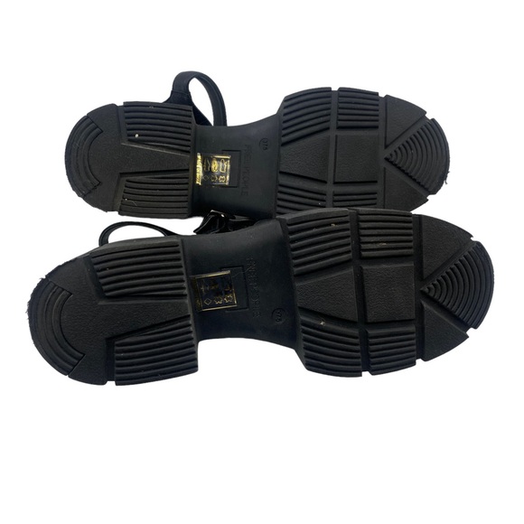 Free People Milan Mary Jane Black Leather Chunky Size 37.5 - Picture 6 of 7